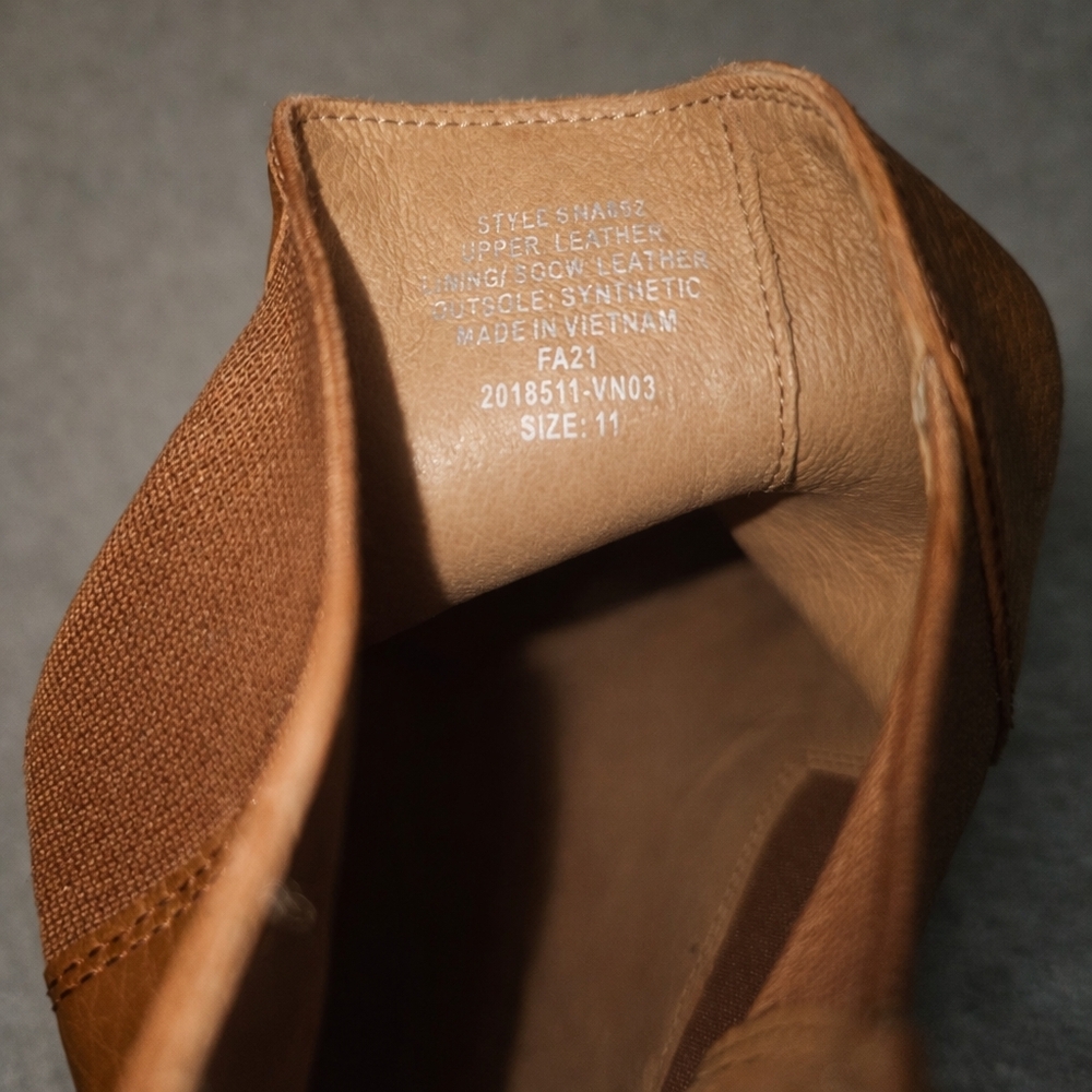 Madewell Leather Citywalk Chelsea Lug Sole Boots Brown English Saddle Size W 11 - Picture 10 of 10